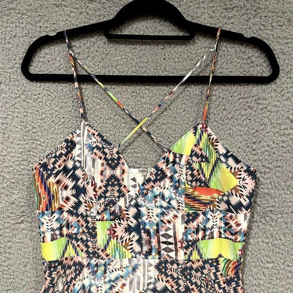 NBD X The Naven Twins Multicolor Print Mini Dress Crossover Revolve - M - Picture 2 of 10